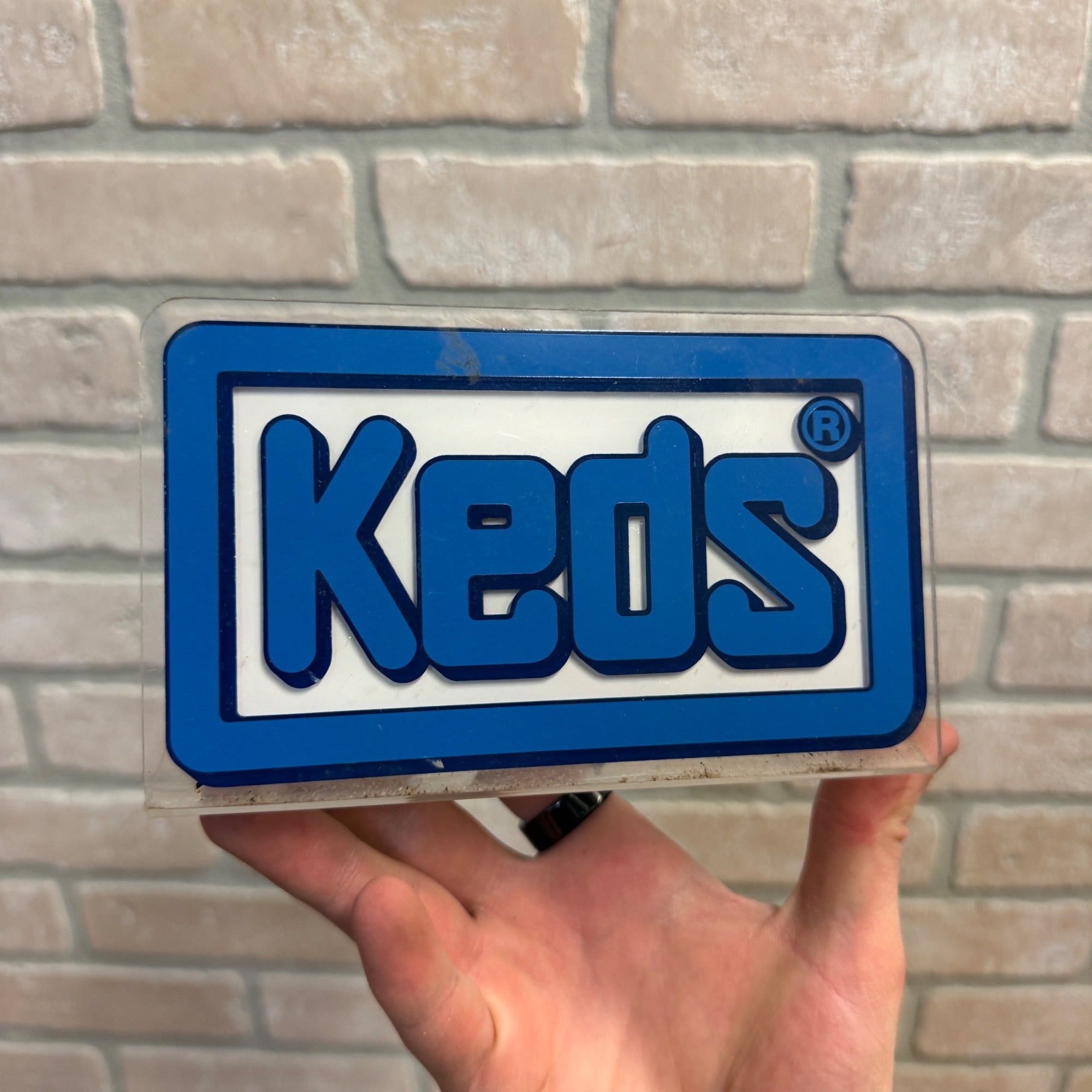 Vintage KEDS SHOE SIGN 6''X3.3/4'' ADVERTISING STORE COUNTER DISPLAY sneakers