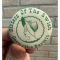 Vintage 1950s Sisters of the Swish Cosmetics Permit Pin Button Badge 1.75" Dia