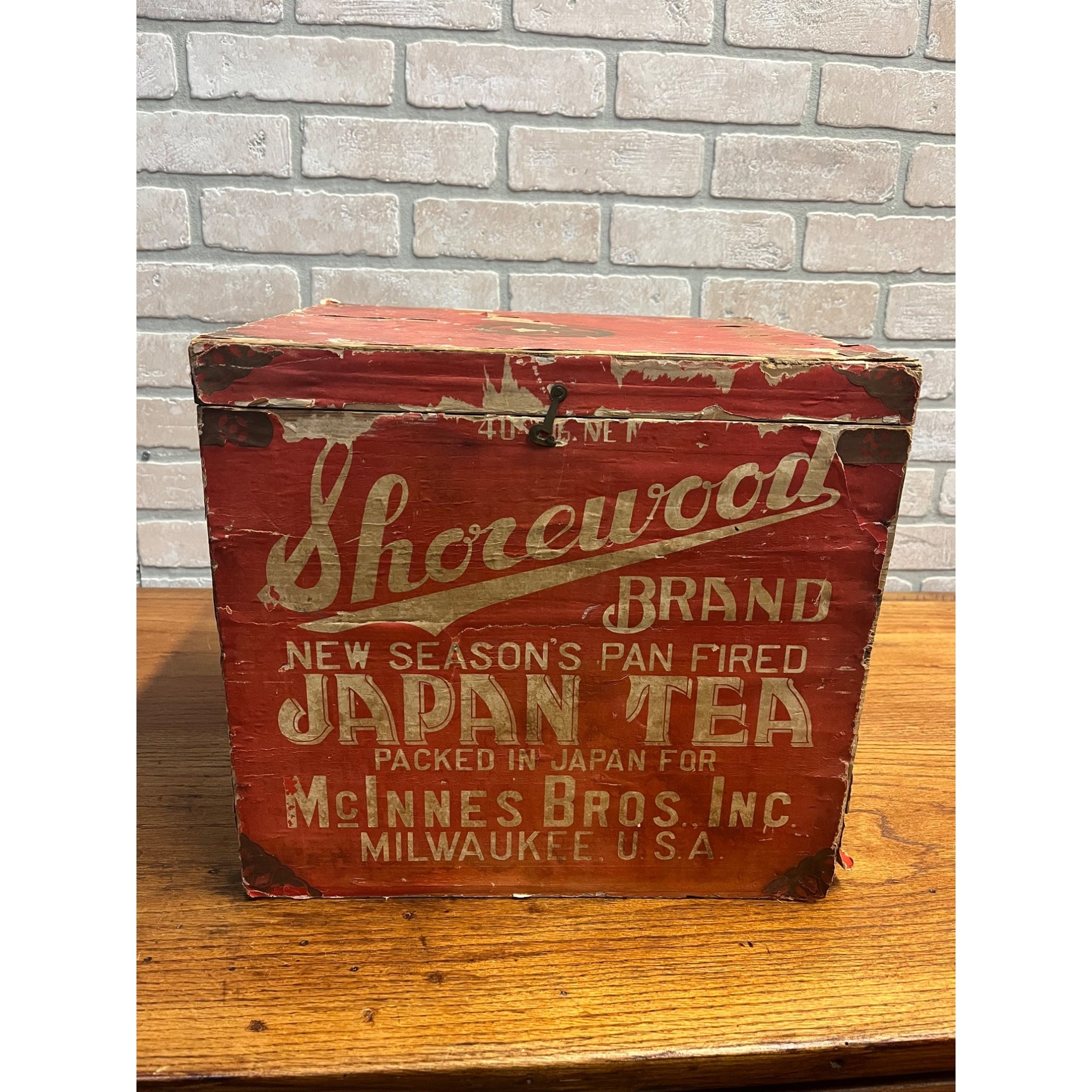 Vintage 1900s Shorewood Brand Japan Tea Advertising Box McInnis Bros Milwaukee
