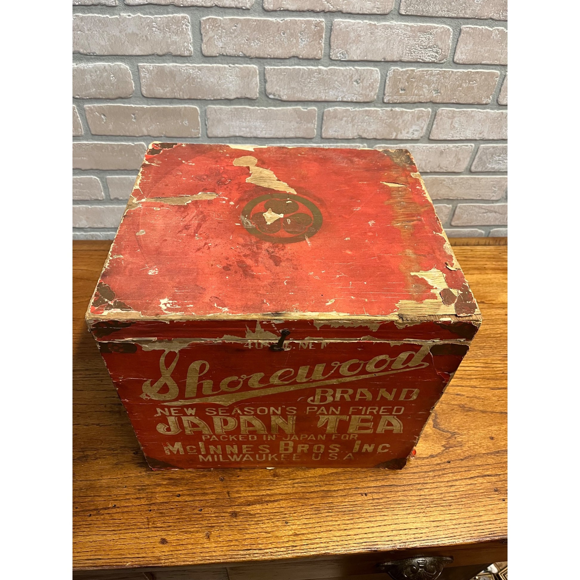 Vintage 1900s Shorewood Brand Japan Tea Advertising Box McInnis Bros Milwaukee