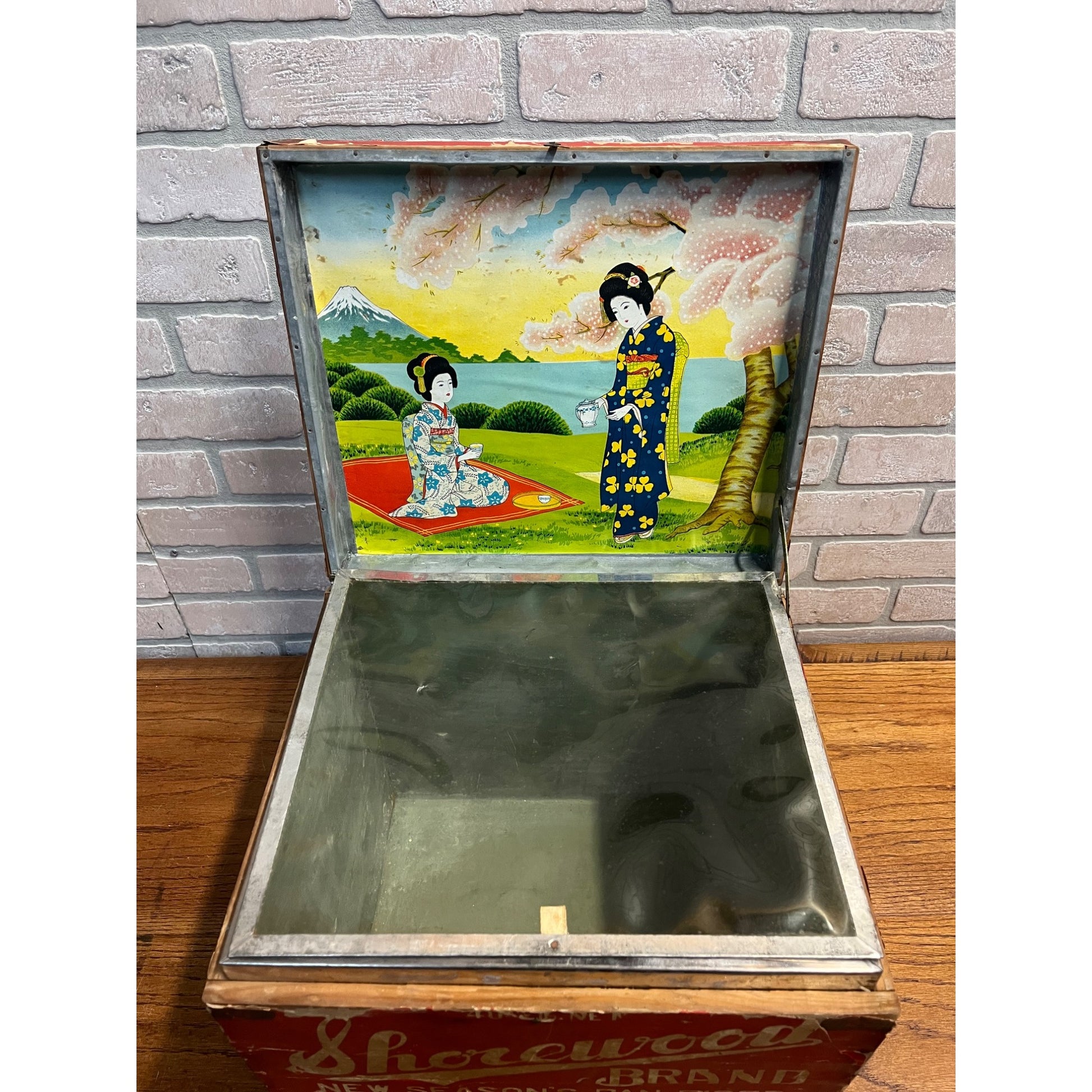 Vintage 1900s Shorewood Brand Japan Tea Advertising Box McInnis Bros Milwaukee