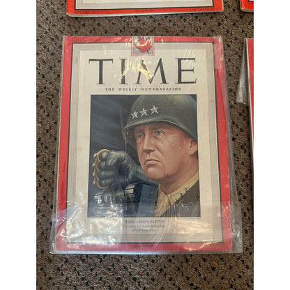 1943-45 Time Weekly Magazine Issues Lot WWII General Patton, Eisenhower, Himmler