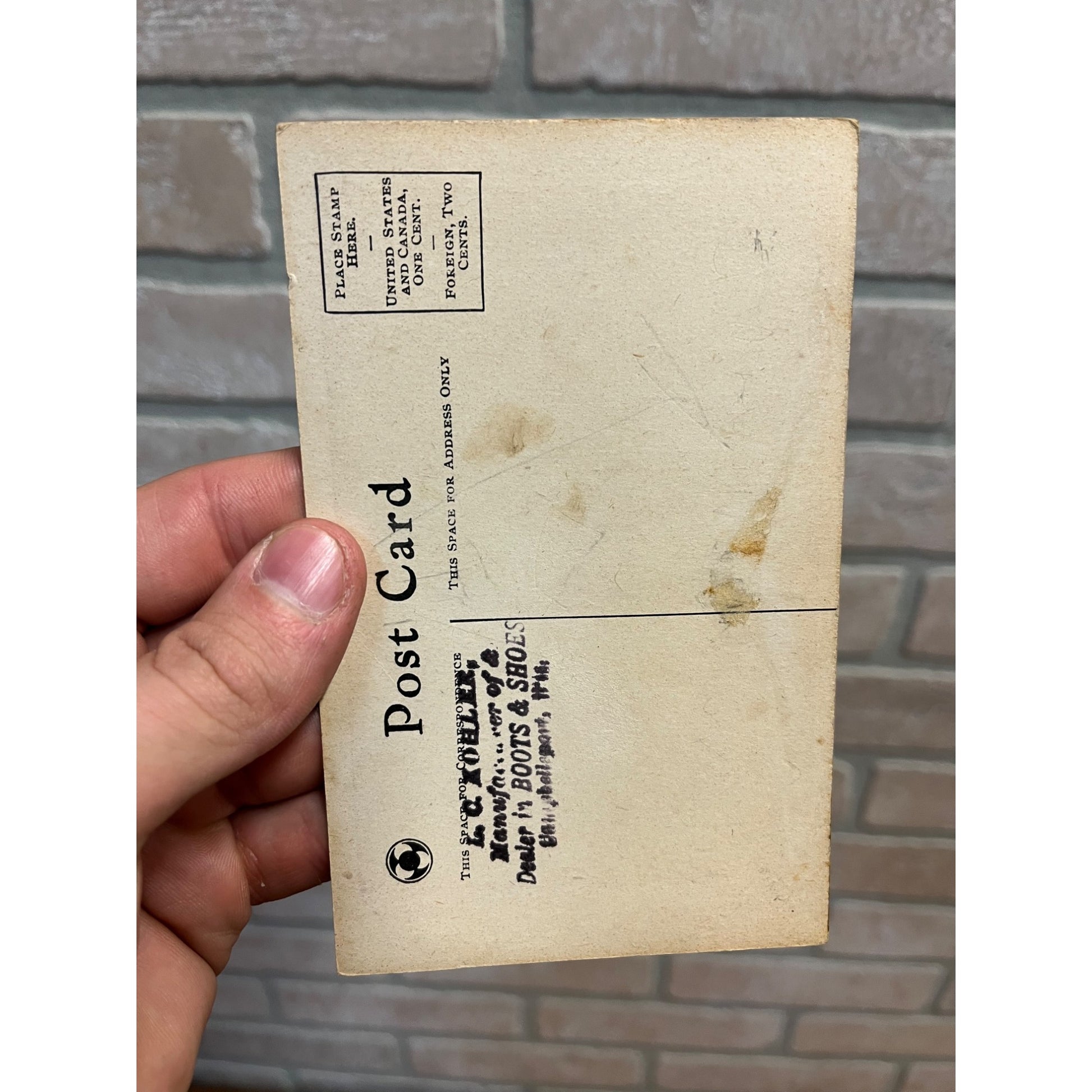 Vintage c1910s Liberty Bell Shoes Selz Chicago Advertising Patriotic Postcard