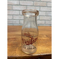 Vintage 1940s Verifine Dairy Ice Cream One Pint Glass Milk Bottle Wisconsin