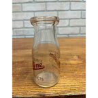 Vintage 1940s Verifine Dairy Ice Cream One Pint Glass Milk Bottle Wisconsin