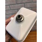 Antique Ironstone Porcelain Soap Dish Architectural Salvage 5" x 3.5"
