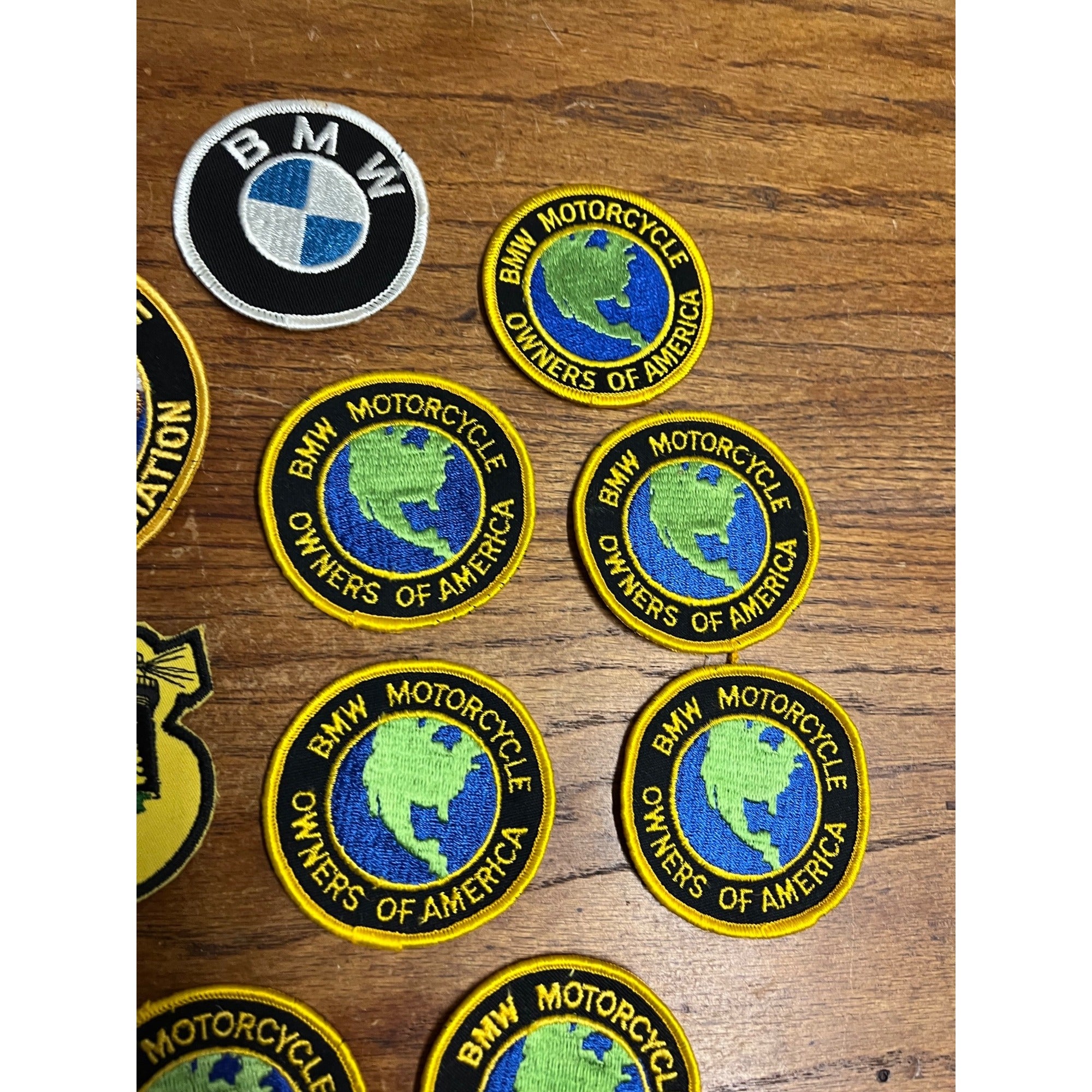 Vintage Huge Lot BMW Car Owners Group Jacket Hat Patches Iowa Rally ++