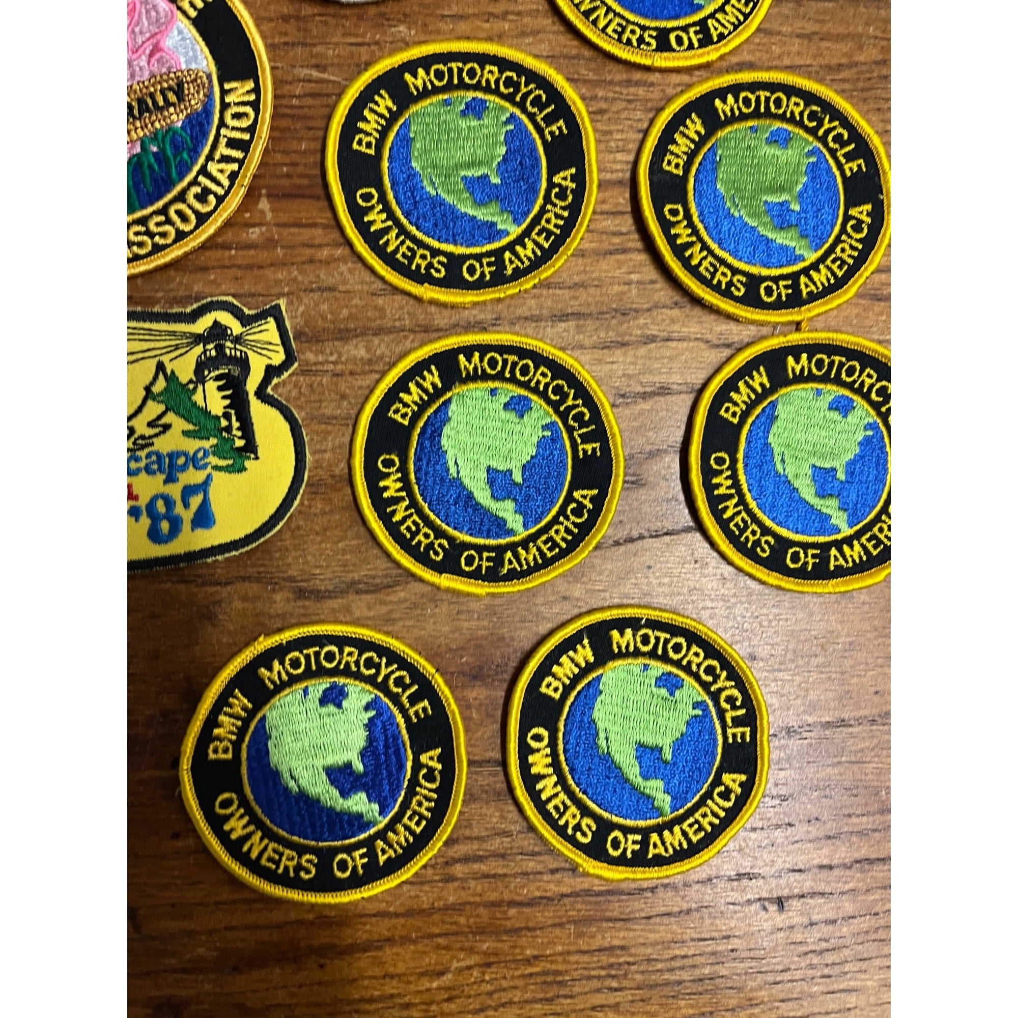 Vintage Huge Lot BMW Car Owners Group Jacket Hat Patches Iowa Rally ++