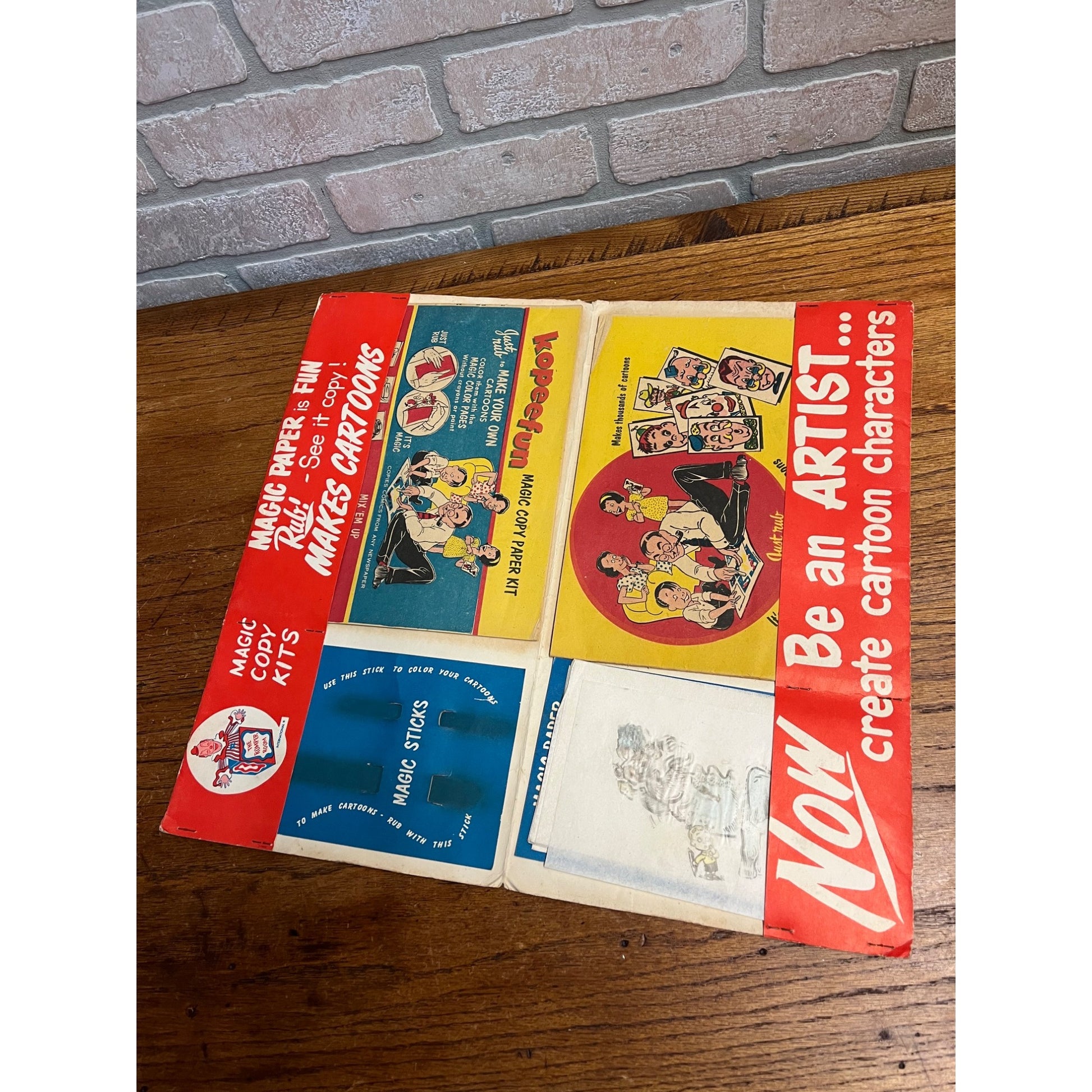 Vintage Romper Room Kopeefun Magic Copy Paper Folder Kit Children's Toy