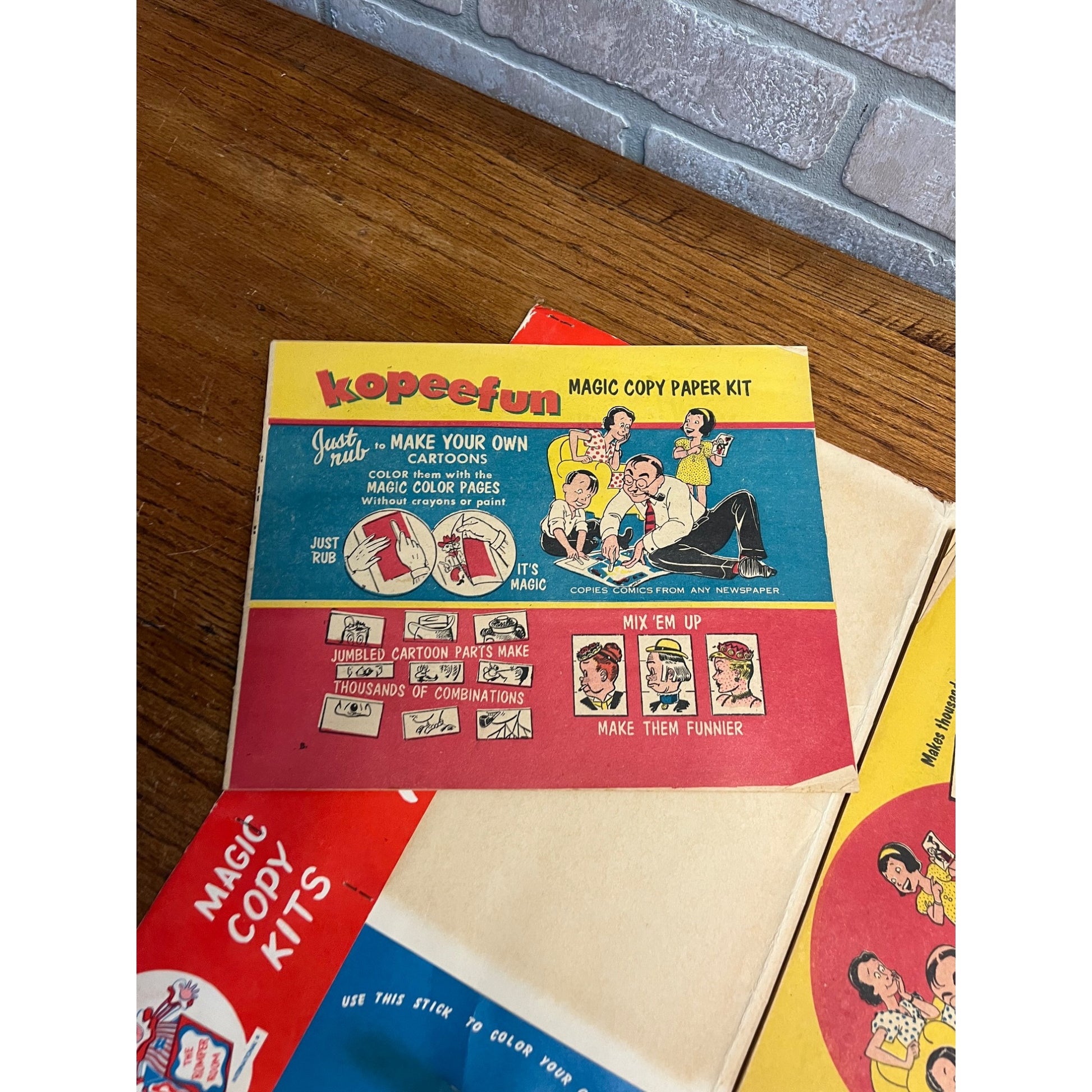 Vintage Romper Room Kopeefun Magic Copy Paper Folder Kit Children's Toy