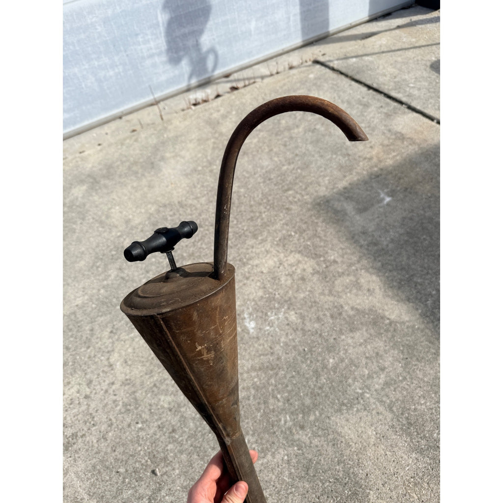 Antique Metal Tin Water Well or Gasoline Siphon Pump Rustic