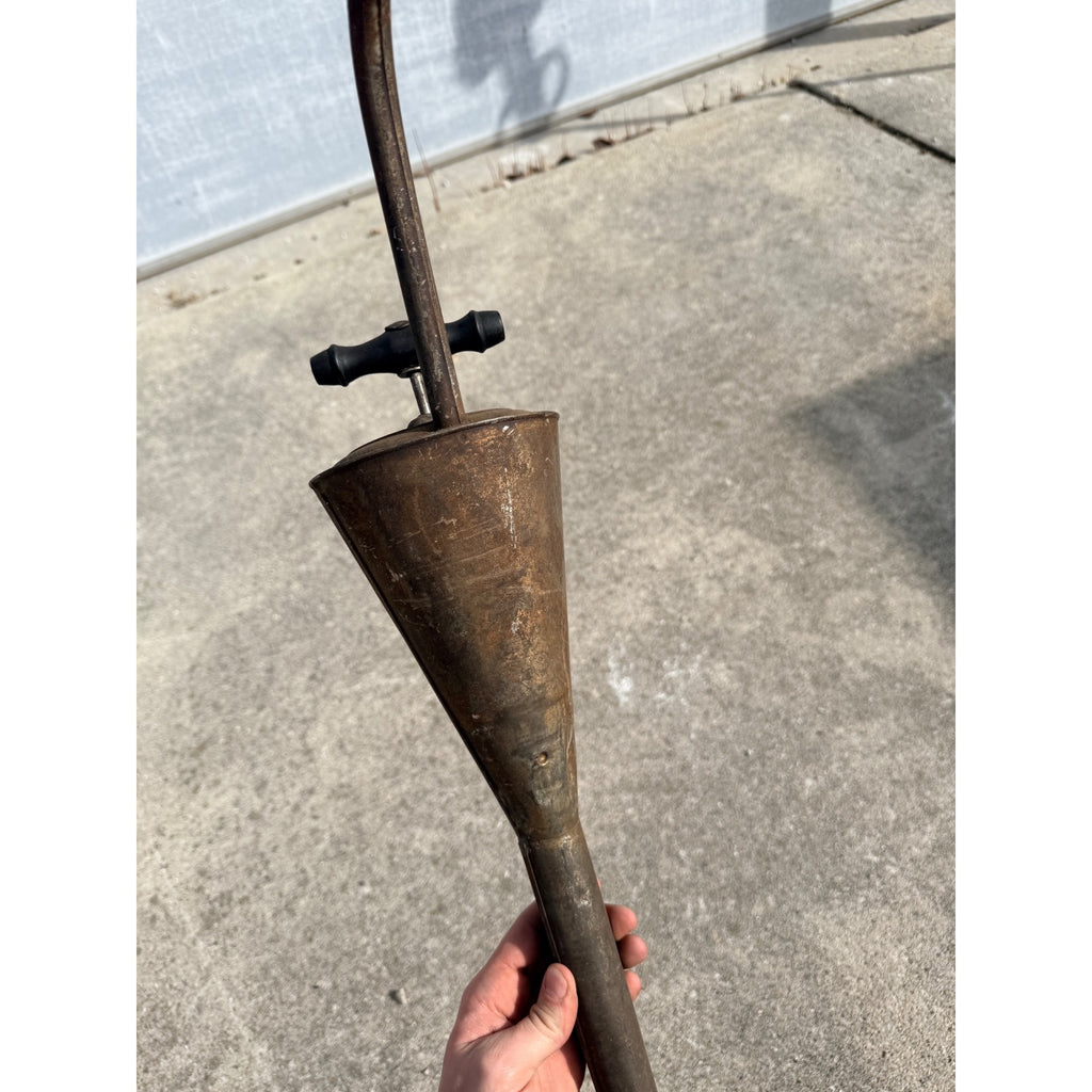 Antique Metal Tin Water Well or Gasoline Siphon Pump Rustic