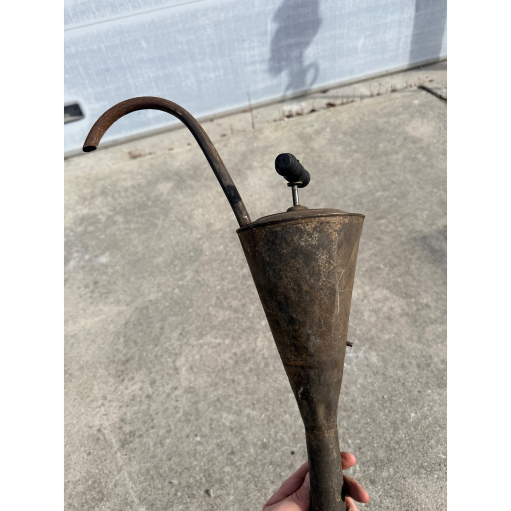 Antique Metal Tin Water Well or Gasoline Siphon Pump Rustic