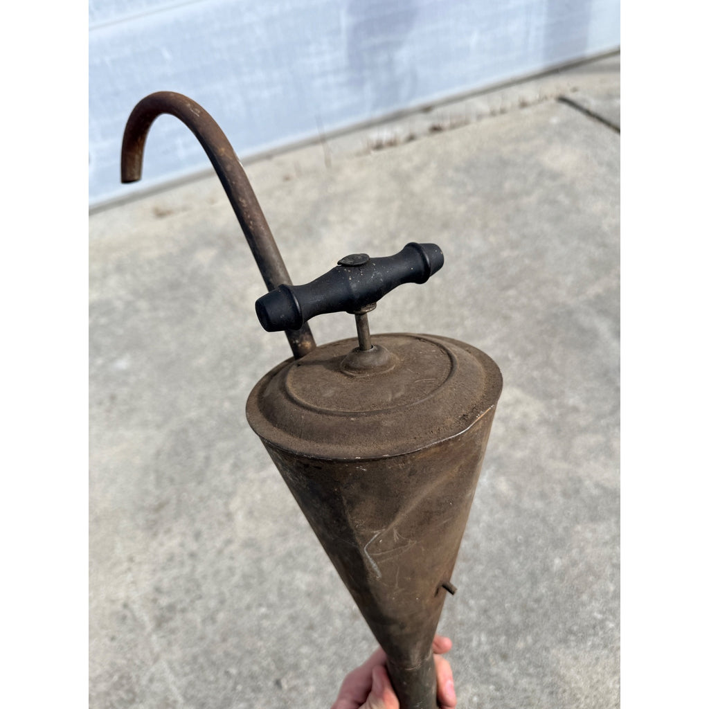Antique Metal Tin Water Well or Gasoline Siphon Pump Rustic