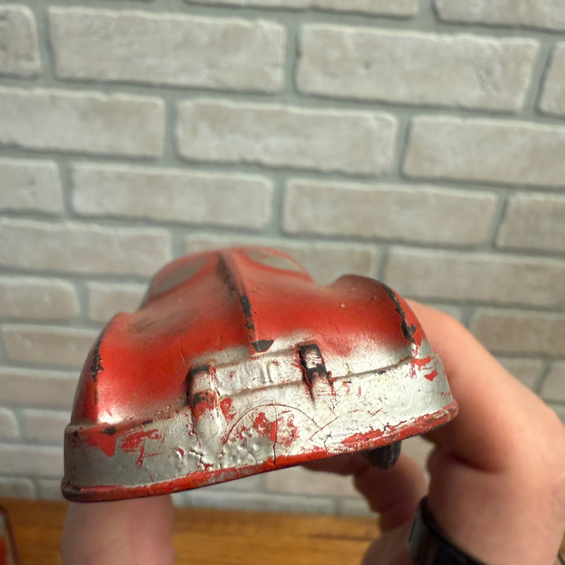 Vintage 1930s Auburn Arcor Red Streamlined Car Rubberized Toy 5"