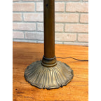 Vintage Art Nouveau Blue Green Mushroom Shade Lamp Arts & Crafts