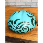 Vintage Art Nouveau Blue Green Mushroom Shade Lamp Arts & Crafts
