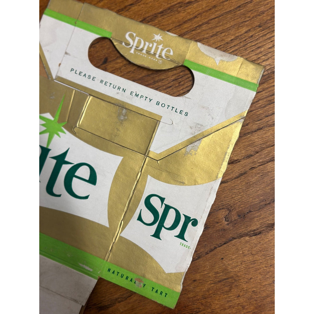 Sprite Soda Cardboard Carrier Six Pack Carton Bottle 6-Pack Case Vintage 10oz