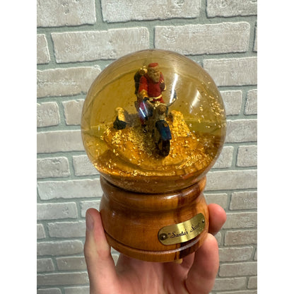 Vintage 1989 Harley Davidson "Santa's Secret" Christmas Snow Globe