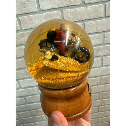 Vintage 1989 Harley Davidson "Santa's Secret" Christmas Snow Globe