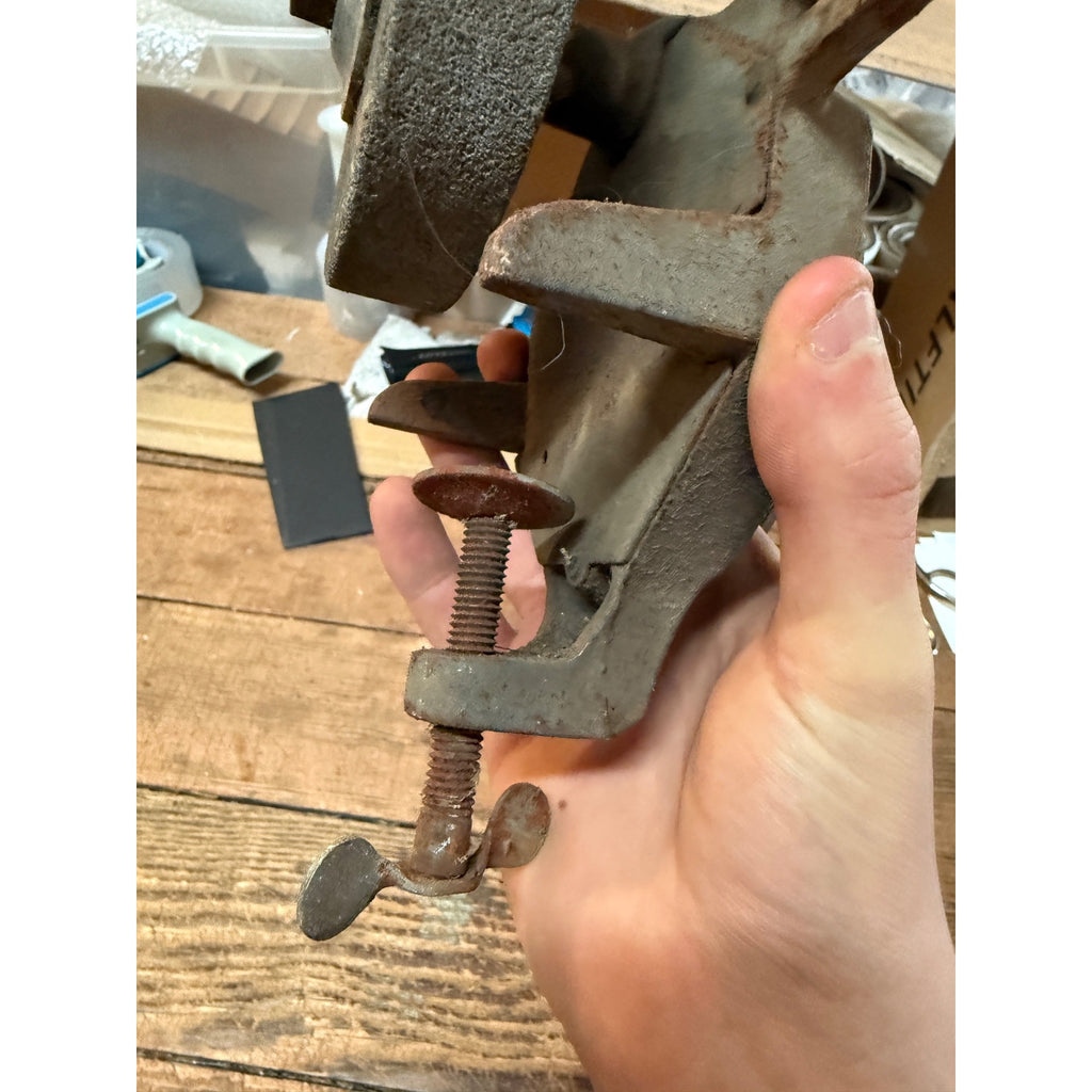 Vintage Antique Hand Crank Bench Grinder Sharpener General Hardware