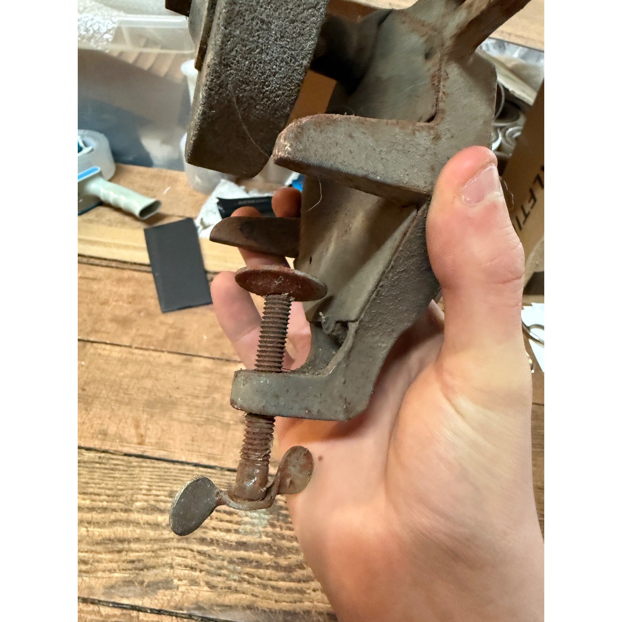 Vintage Antique Hand Crank Bench Grinder Sharpener General Hardware