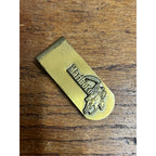 Vintage Marlboro Cowboy Brass Money Clip Western Advertising Promo Collectible