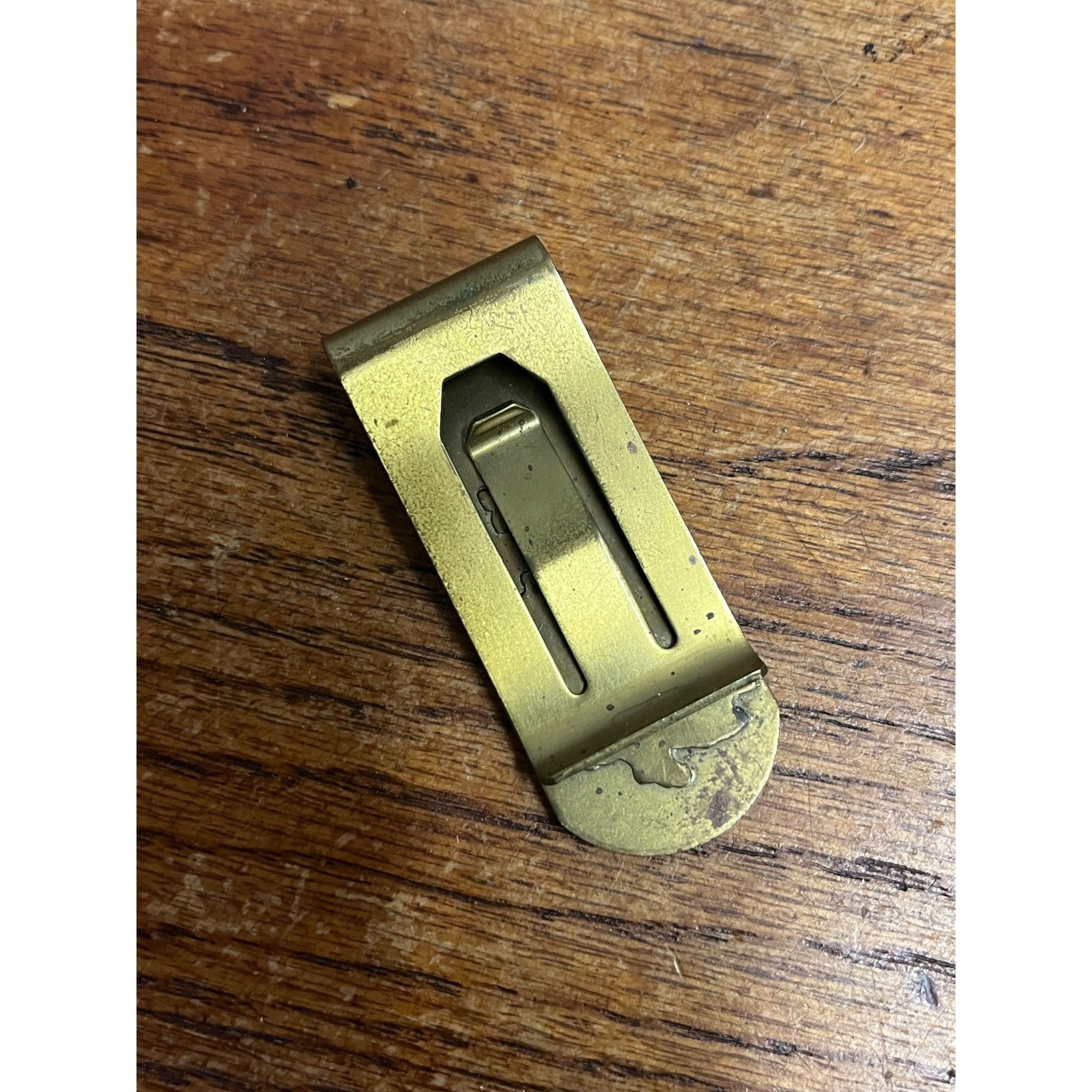 Vintage Marlboro Cowboy Brass Money Clip Western Advertising Promo Collectible