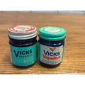 Vintage 1950s-60s Vick's Vapo-Rib Cream Cobalt Blue Jars Lot (2)