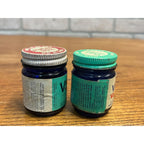 Vintage 1950s-60s Vick's Vapo-Rib Cream Cobalt Blue Jars Lot (2)