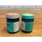 Vintage 1950s-60s Vick's Vapo-Rib Cream Cobalt Blue Jars Lot (2)