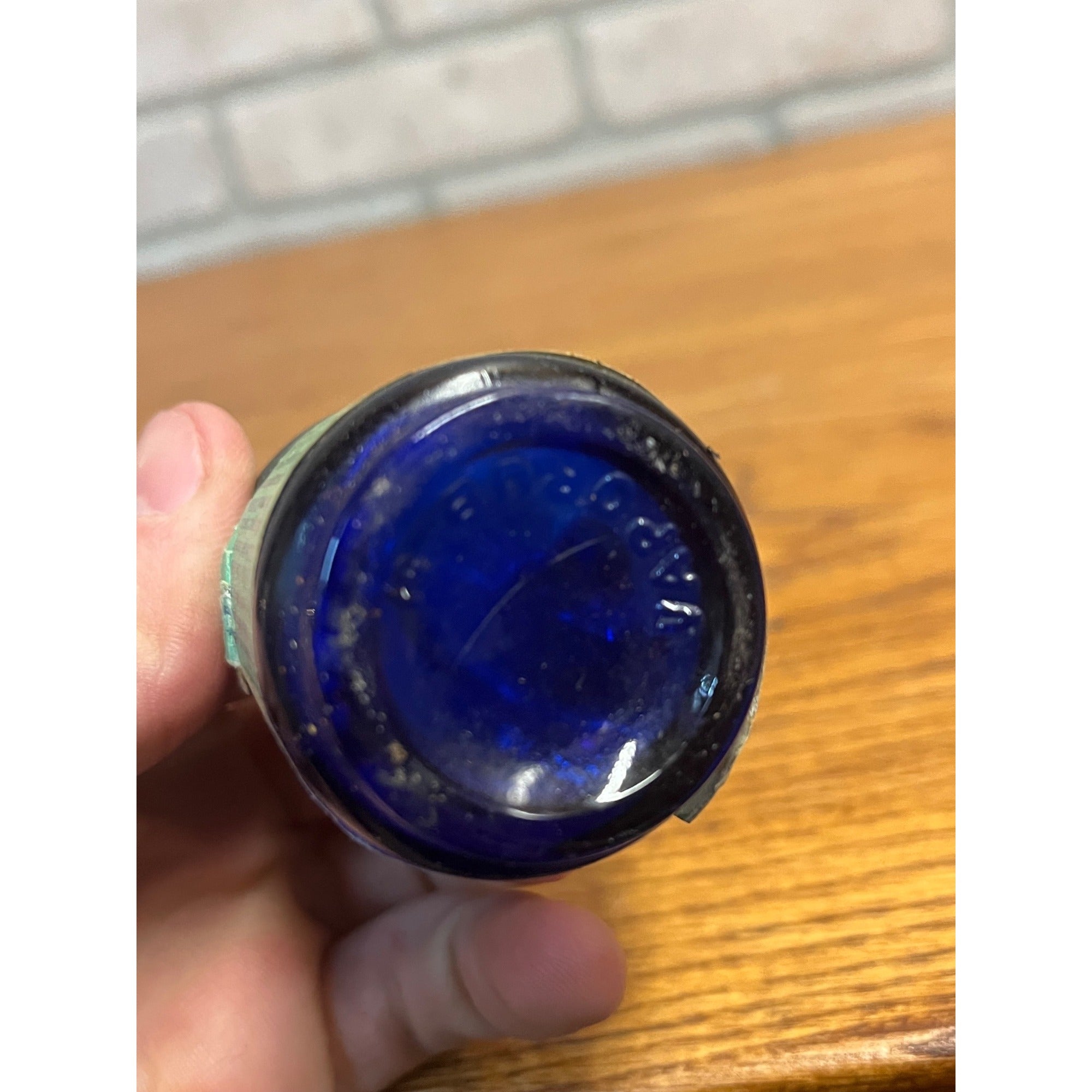 Vintage 1950s-60s Vick's Vapo-Rib Cream Cobalt Blue Jars Lot (2)