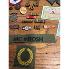 Vintage WWII Soldier Estate Lot Medals Service Patches Bars Ephemera
