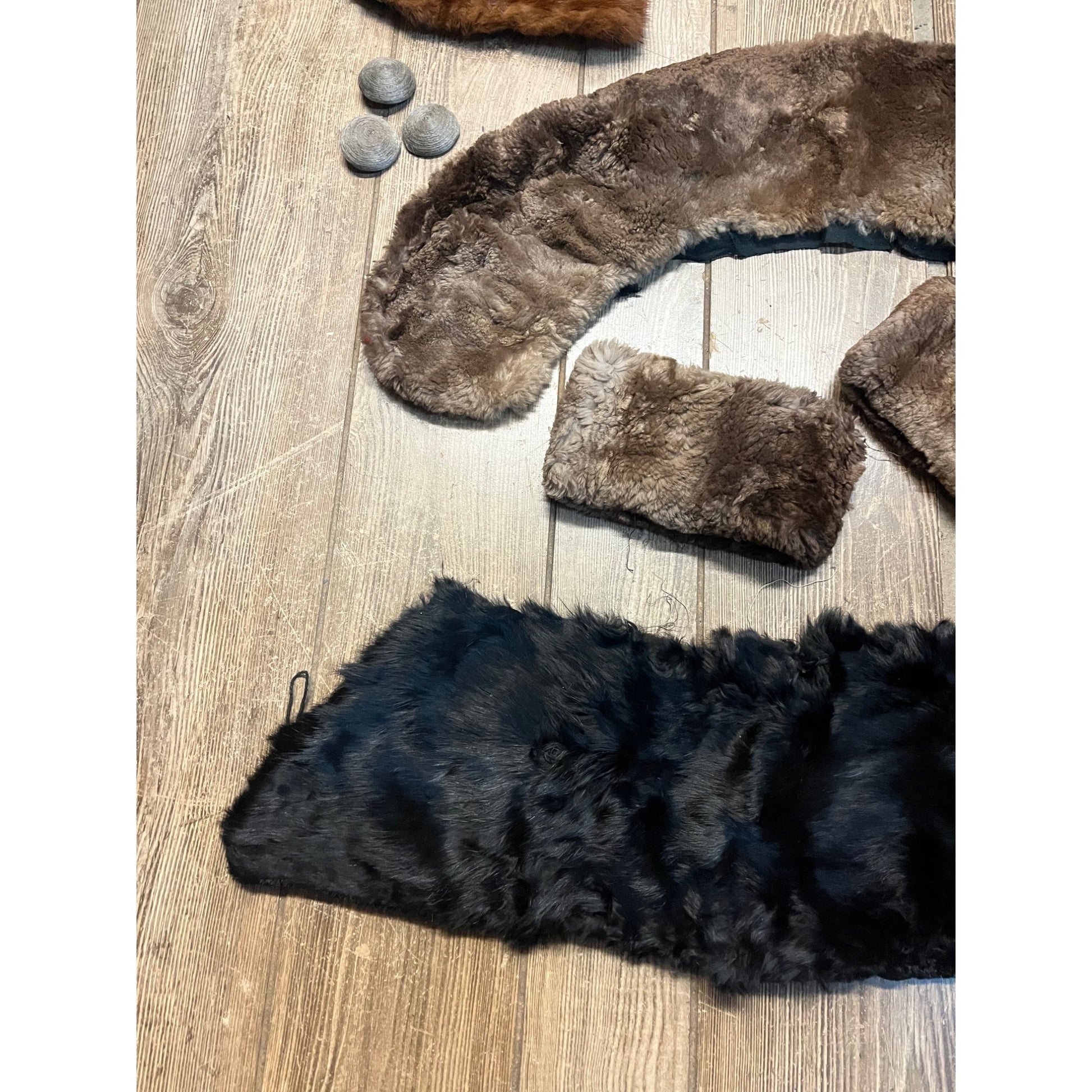 Vintage Lot Genuine Fur Collar Scarfs, Cuffs, etc Rabbit Mink?
