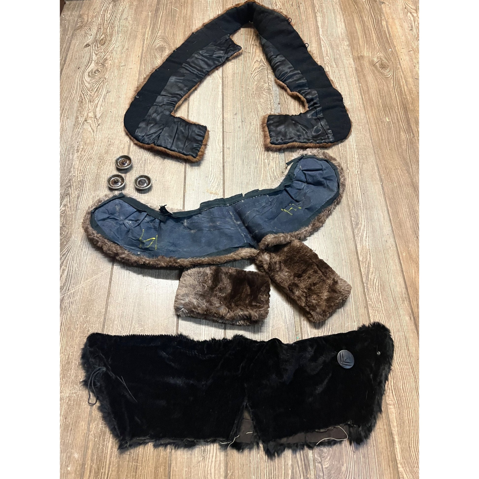 Vintage Lot Genuine Fur Collar Scarfs, Cuffs, etc Rabbit Mink?