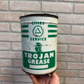 Vintage Cities Service Trojan Grease Pound Garage Auto Collectible 5lbs