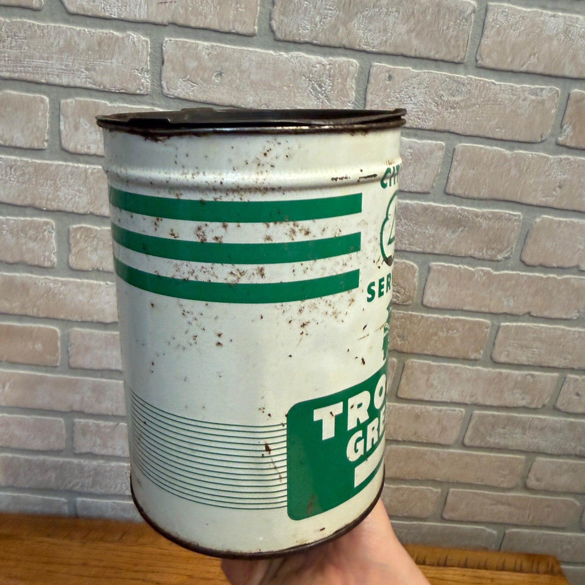 Vintage Cities Service Trojan Grease Pound Garage Auto Collectible 5lbs