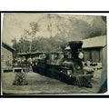 RARE Original Tintype Locomotive Train Railroad Half Plate