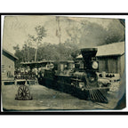 RARE Original Tintype Locomotive Train Railroad Half Plate