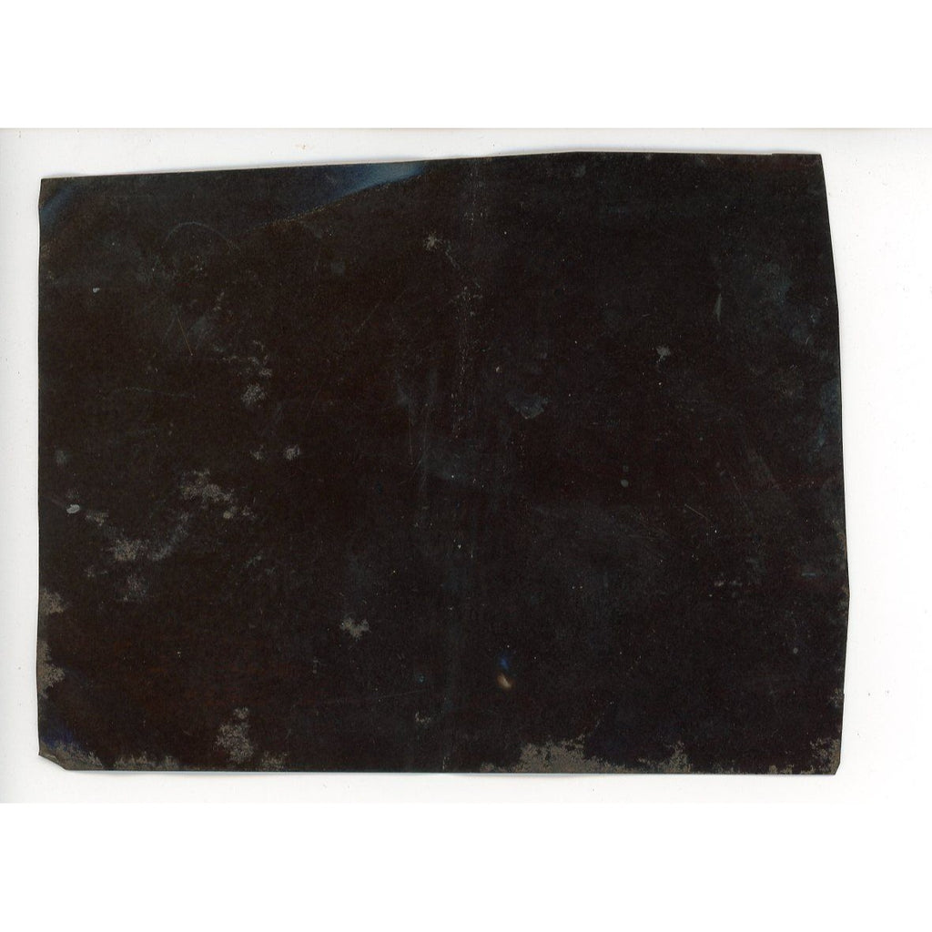 RARE Original Tintype Locomotive Train Railroad Half Plate