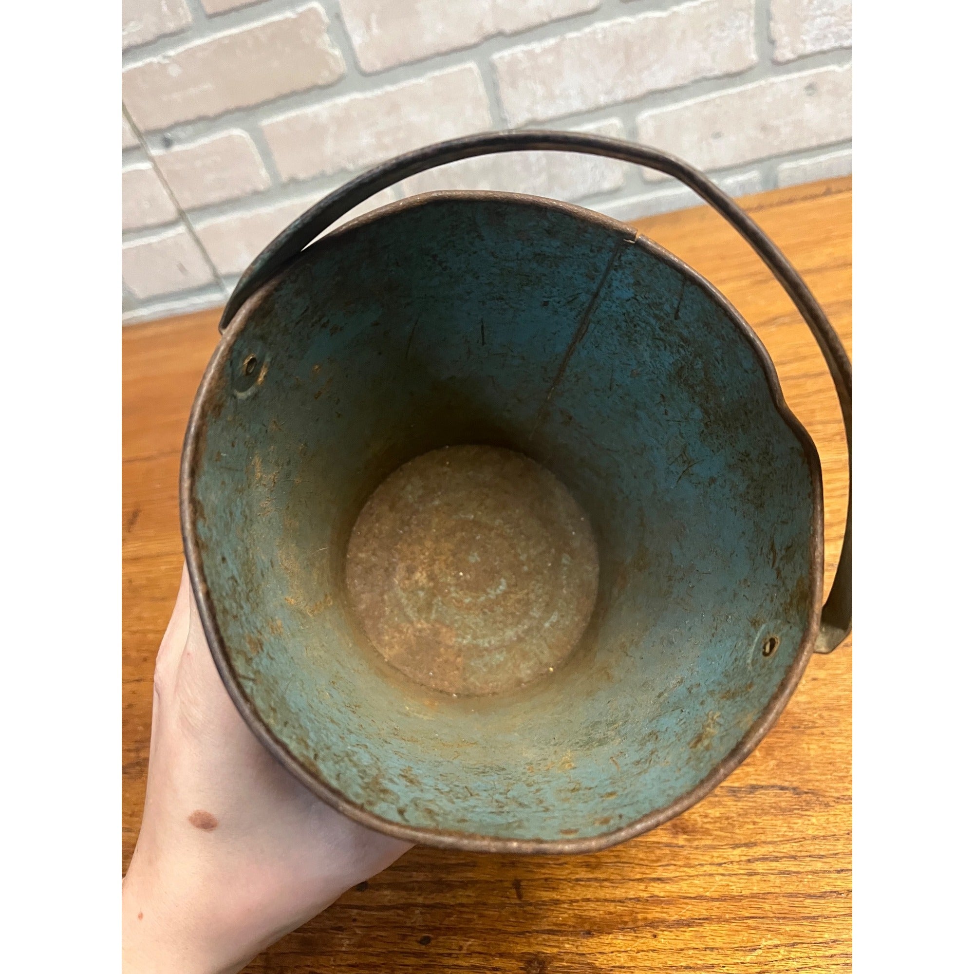 RARE Vintage c1938 Disney Ohio Art Co. Tin Litho Sand Pail Bucket Mickey Minnie