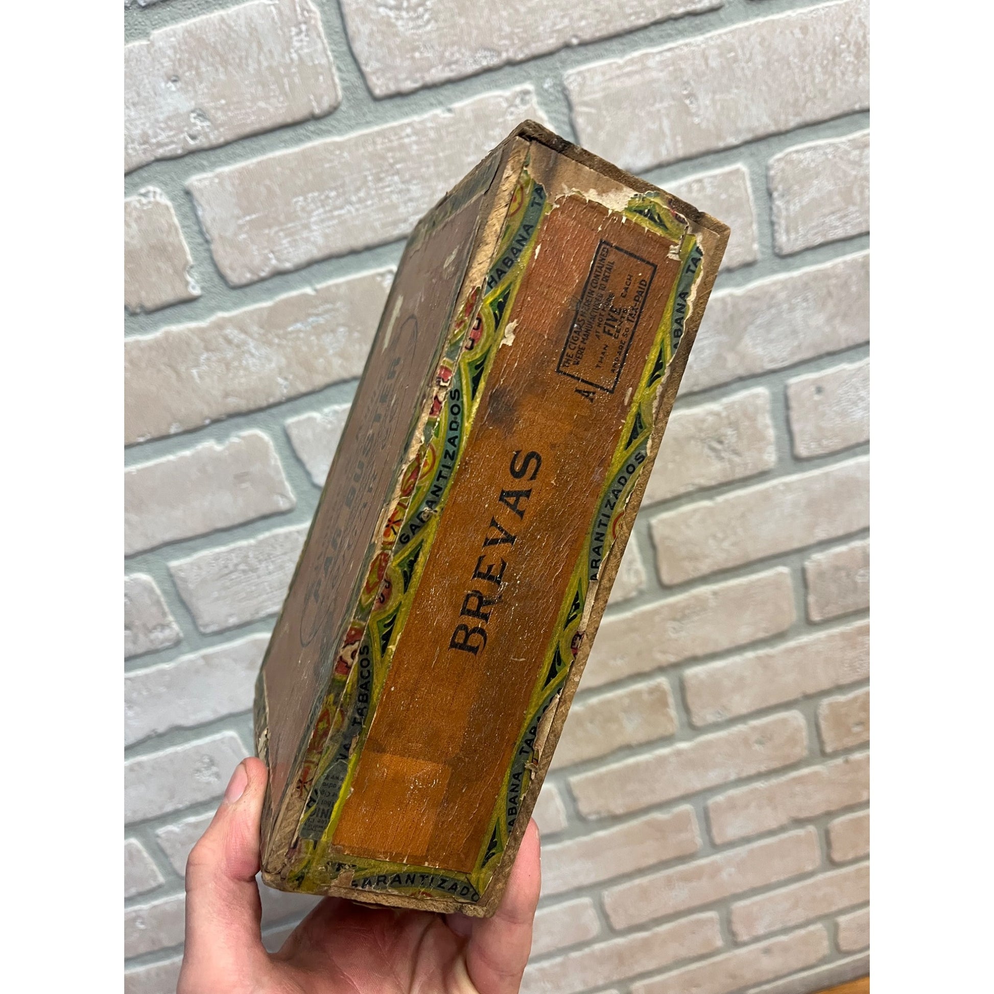 Vintage Par Buster Cigar Wooden Box Advertising Golfer House & Kunz Milwaukee