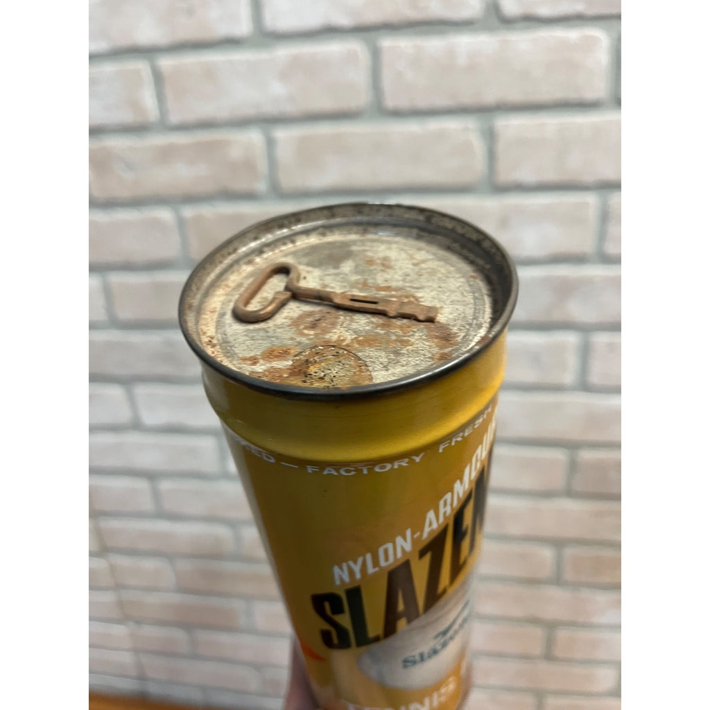 RARE Vintage Slazenger Tennis Balls SEALED Metal Tube Can Key Wind