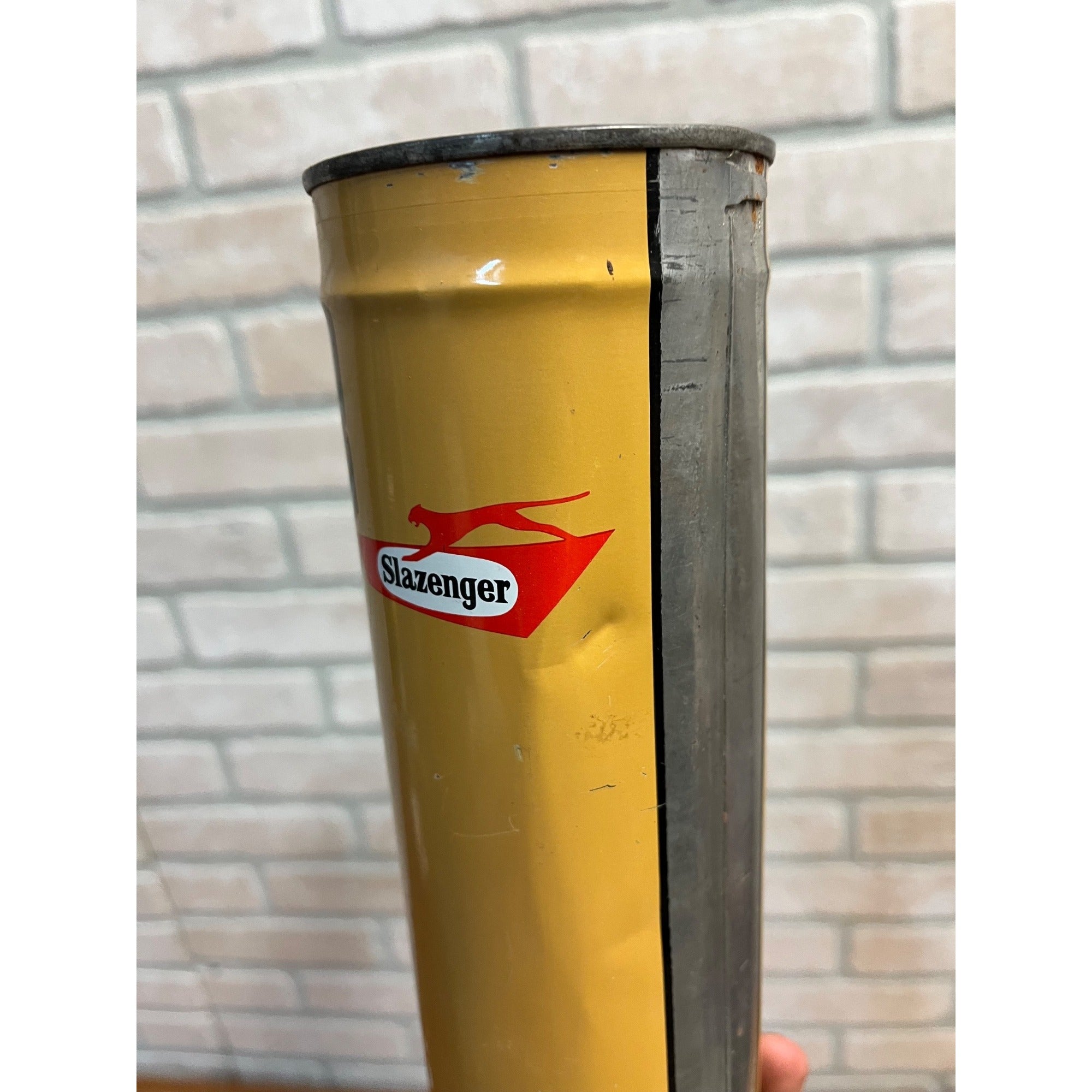 RARE Vintage Slazenger Tennis Balls SEALED Metal Tube Can Key Wind