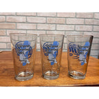 Miller Lite Beer Bar Glasses Lot (3) 2005 Lake Winnebago Sturgeon Hunt Spearing Fishing