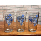 Miller Lite Beer Bar Glasses Lot (3) 2005 Lake Winnebago Sturgeon Hunt Spearing Fishing