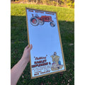 Vintage Hanley Implement Advertising Mirror Sun Prairie, WI Allis-Chalmers Tractor