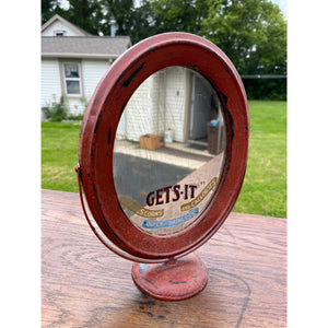 Antique Drug Store Counter Top Mirror Gets It Medicine Corn Remover Advertising