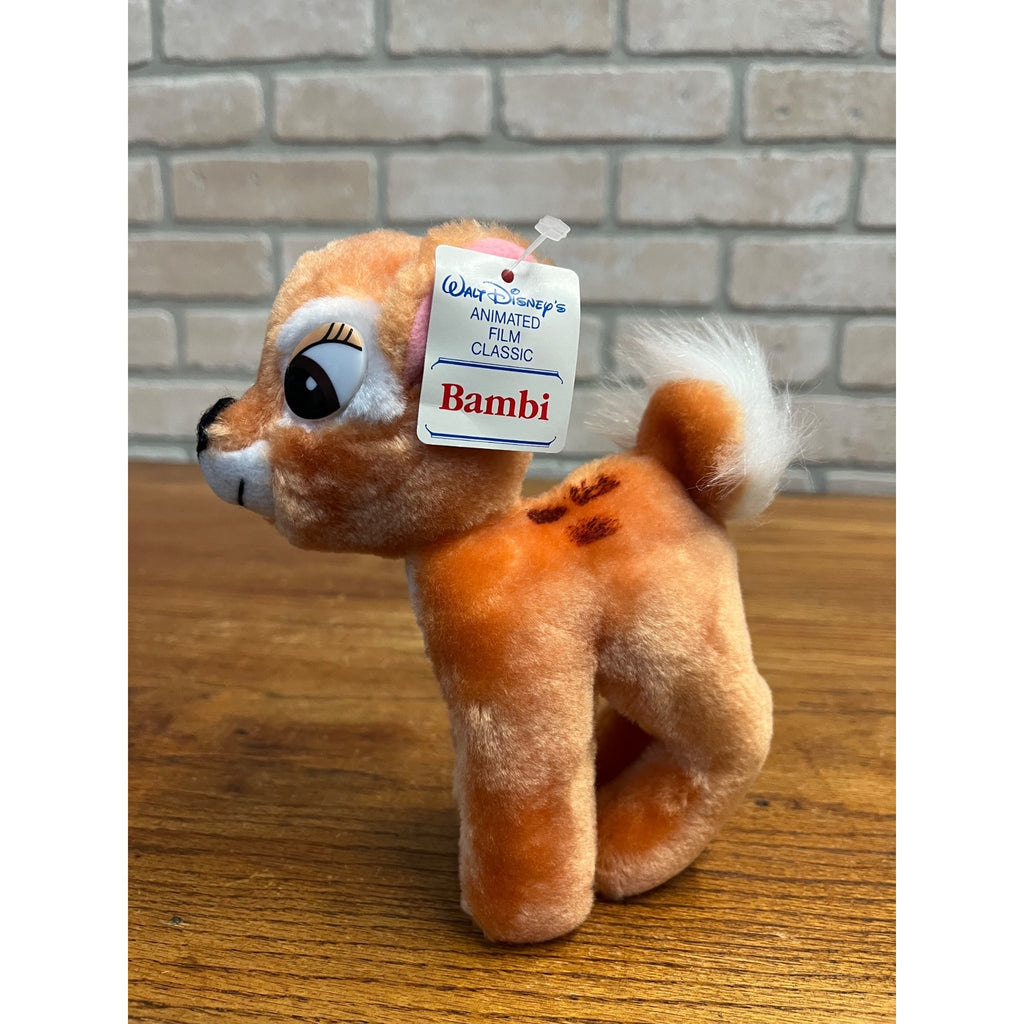 Vintage Disney Bambi Deer Plush Hardees Canasa Trading 1985 7" Standing Baby