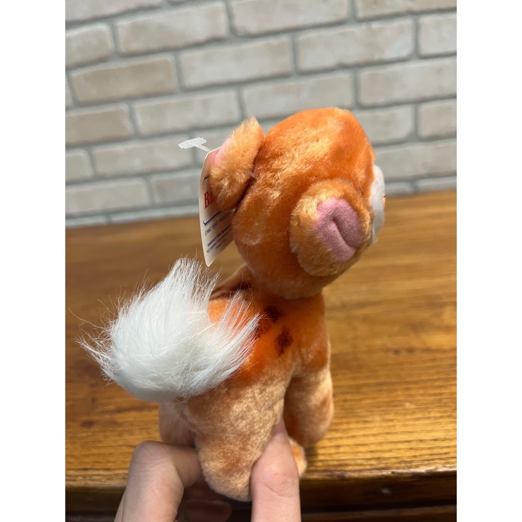 Vintage Disney Bambi Deer Plush Hardees Canasa Trading 1985 7" Standing Baby